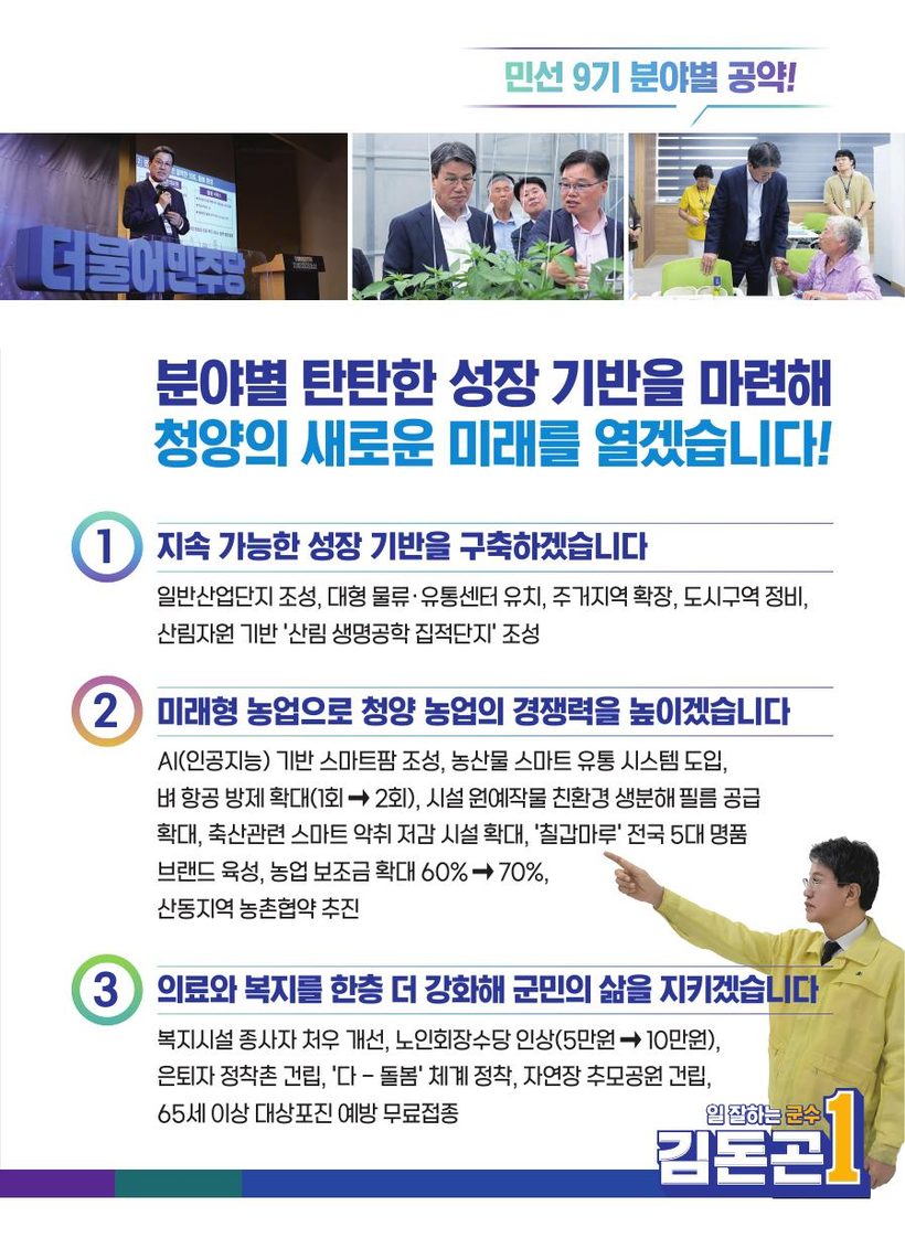 공식 공보물 분야별 공약 페이지